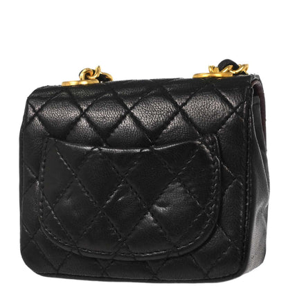 Chanel Black Lambskin Classic Flap Micro Bum Belt Bag