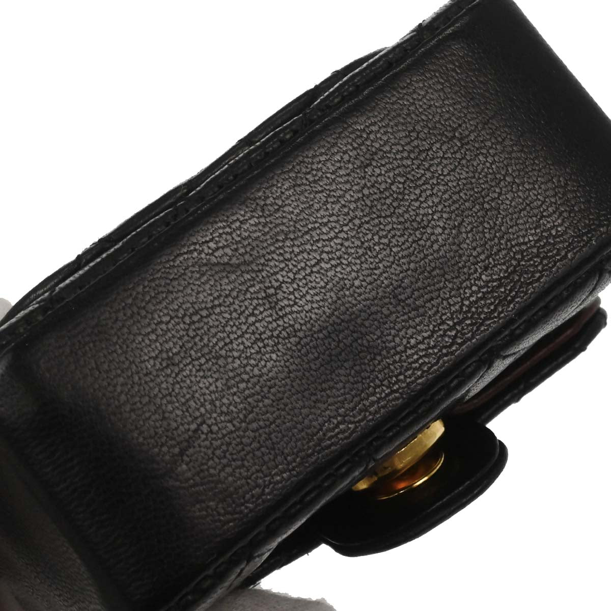 Chanel Black Lambskin Classic Flap Micro Bum Belt Bag