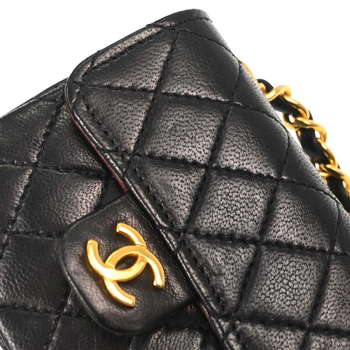 Chanel Black Lambskin Classic Flap Micro Bum Belt Bag