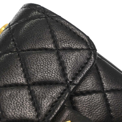 Chanel Black Lambskin Classic Flap Micro Bum Belt Bag