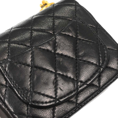 Chanel Black Lambskin Classic Flap Micro Bum Belt Bag