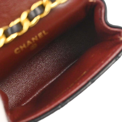 Chanel Black Lambskin Classic Flap Micro Bum Belt Bag