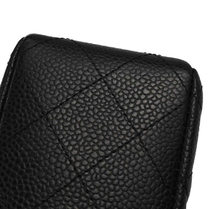 Chanel 2019 Black Caviar Medium Classic Double Flap Shoulder Bag