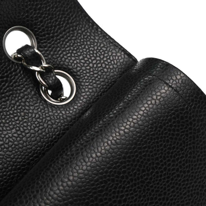 Chanel 2019 Black Caviar Medium Classic Double Flap Shoulder Bag