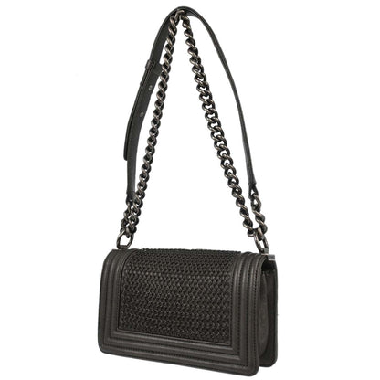 Boy Chanel 2013-2014 Gray Calfskin Small Chain Shoulder Bag