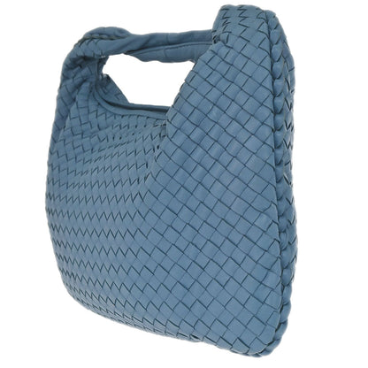 Bottega Veneta Blue Lambskin Intrecciato Hobo Handbag
