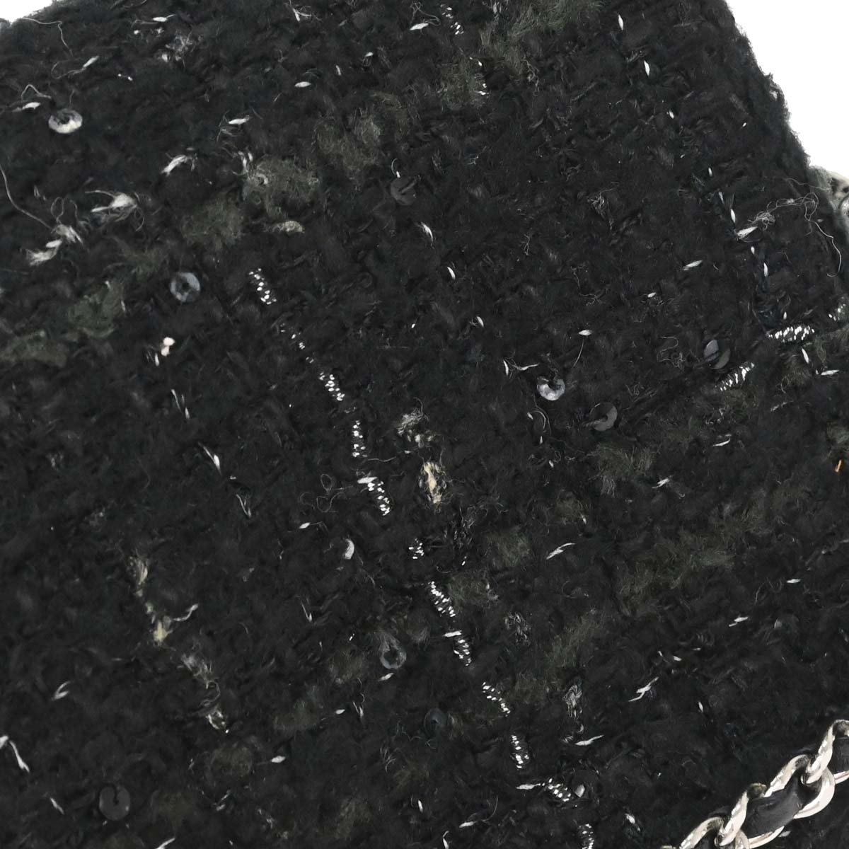 Chanel 2002-2003 Black Tweed East West Shoulder Bag