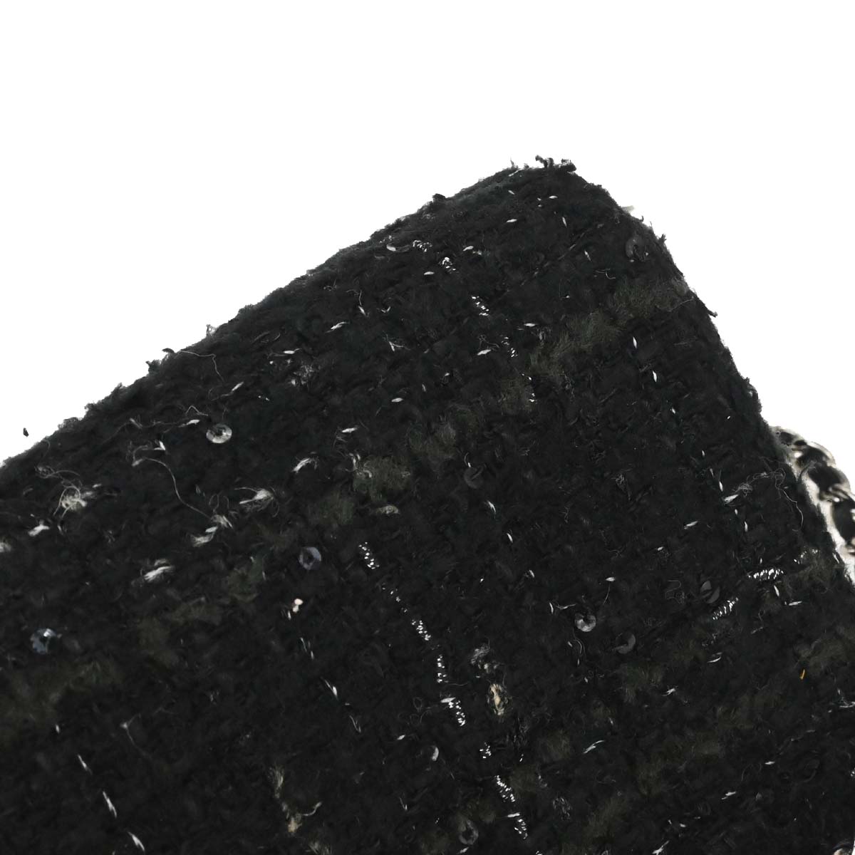 Chanel 2002-2003 Black Tweed East West Shoulder Bag