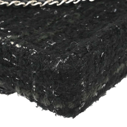 Chanel 2002-2003 Black Tweed East West Shoulder Bag