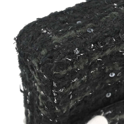 Chanel 2002-2003 Black Tweed East West Shoulder Bag
