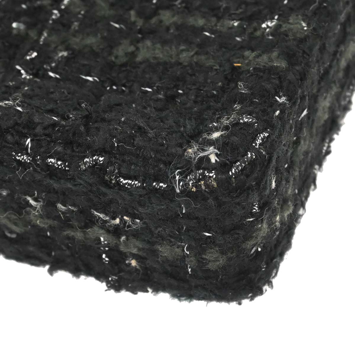 Chanel 2002-2003 Black Tweed East West Shoulder Bag