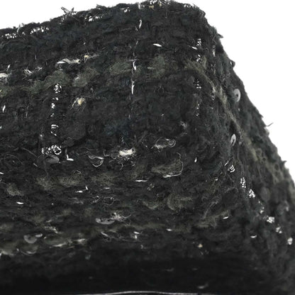Chanel 2002-2003 Black Tweed East West Shoulder Bag