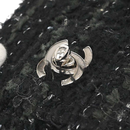 Chanel 2002-2003 Black Tweed East West Shoulder Bag