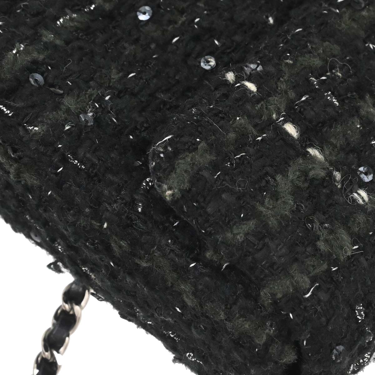 Chanel 2002-2003 Black Tweed East West Shoulder Bag