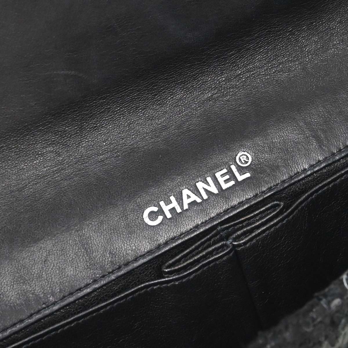 Chanel 2002-2003 Black Tweed East West Shoulder Bag