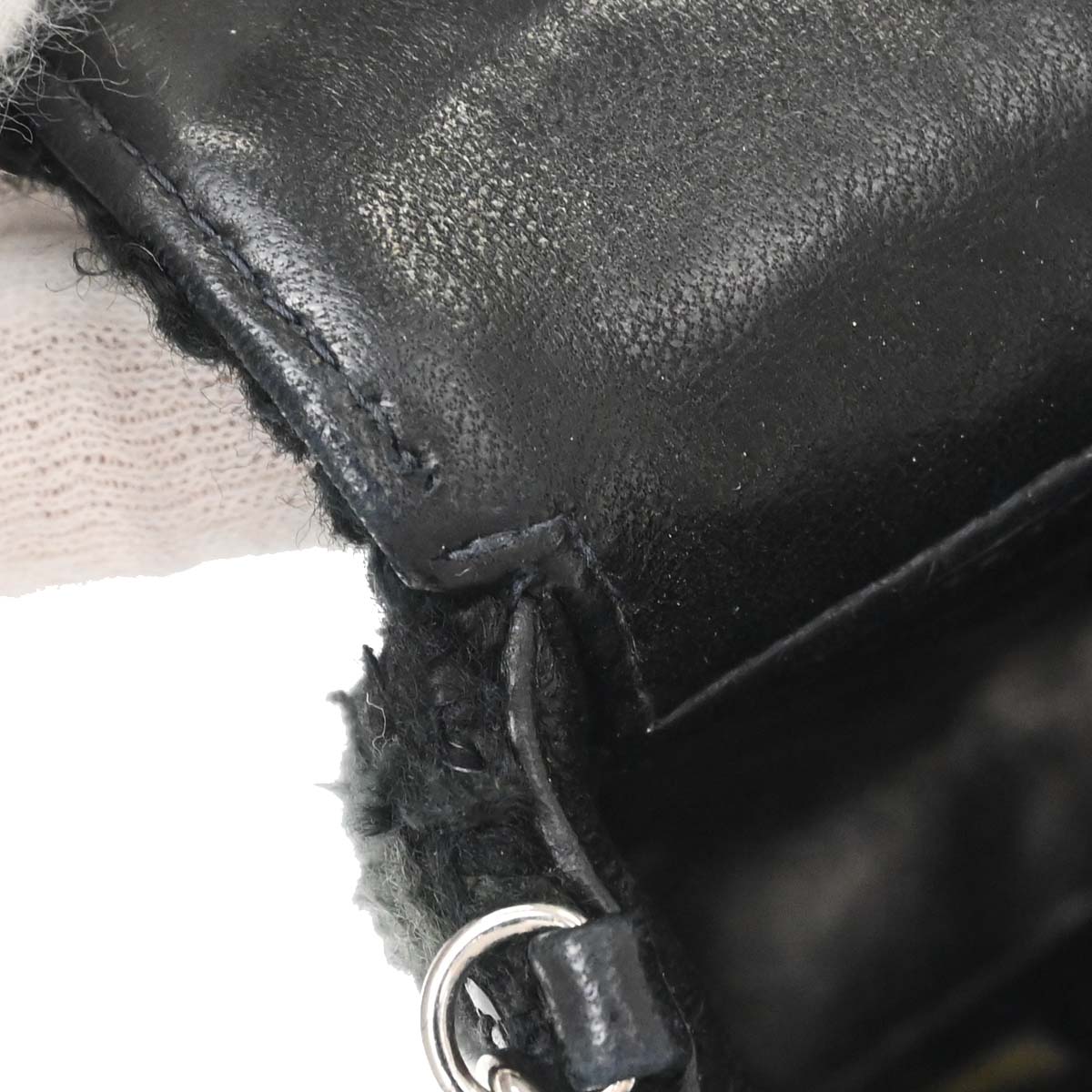 Chanel 2002-2003 Black Tweed East West Shoulder Bag