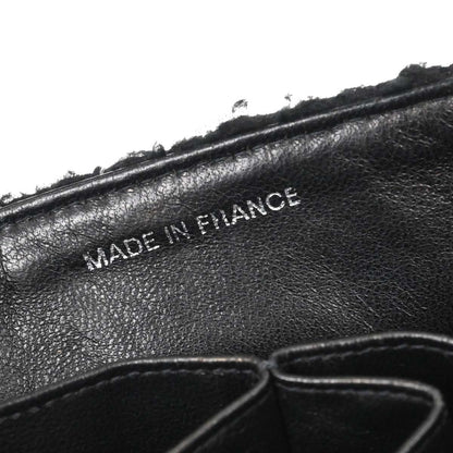 Chanel 2002-2003 Black Tweed East West Shoulder Bag