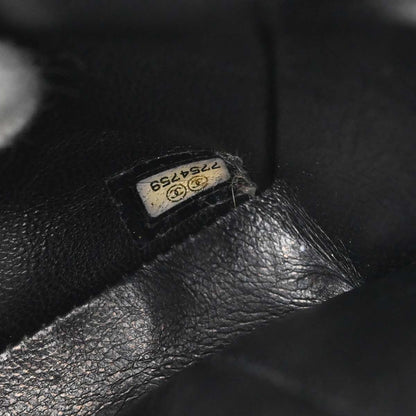 Chanel 2002-2003 Black Tweed East West Shoulder Bag