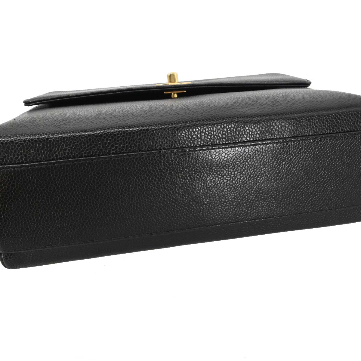 Chanel 1997-1999 Black Caviar Skin Kelly Handbag