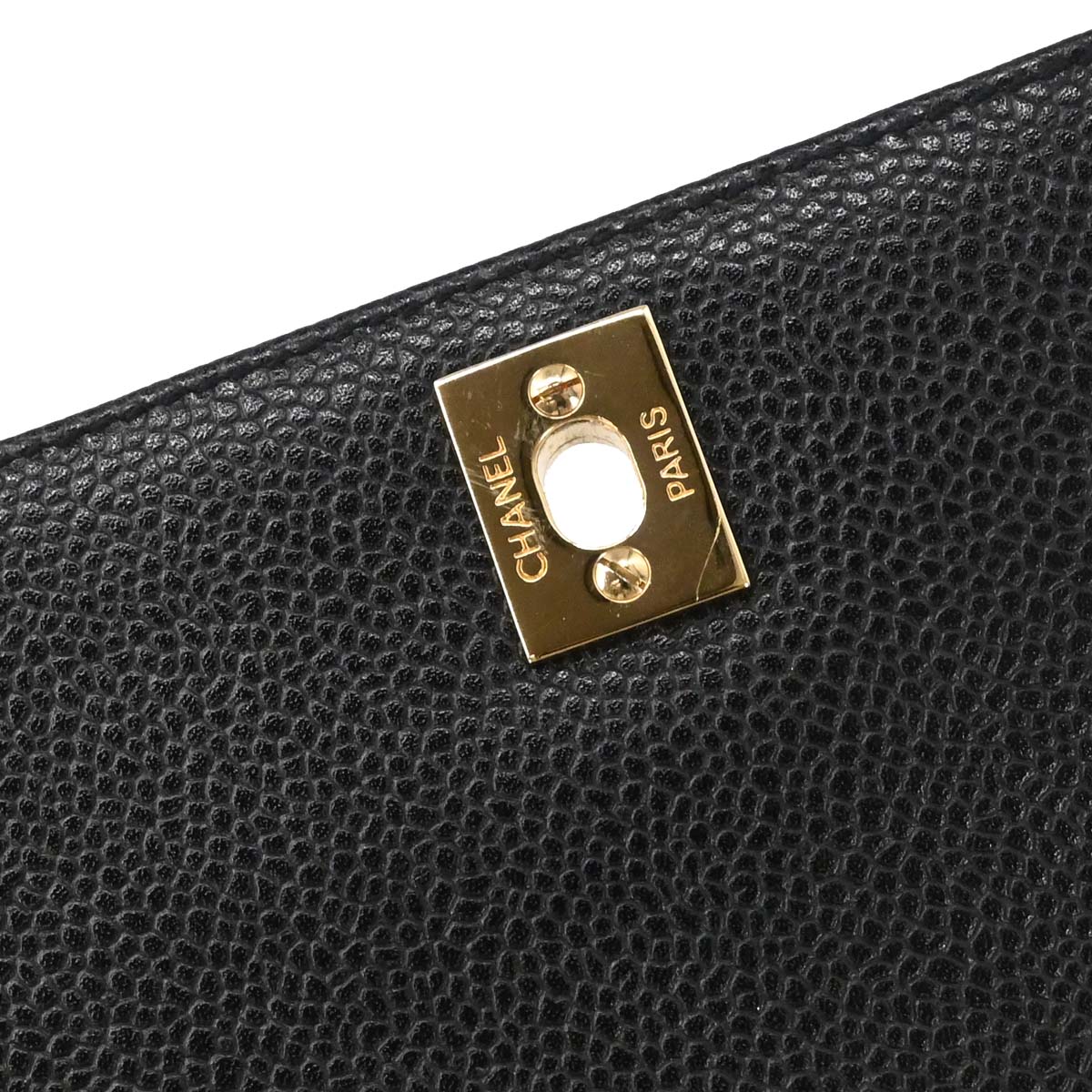 Chanel 1997-1999 Black Caviar Skin Kelly Handbag