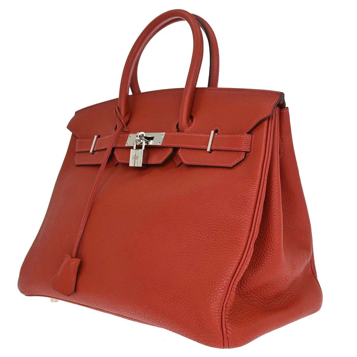 Hermes Vermilion Togo Birkin 35 Handbag