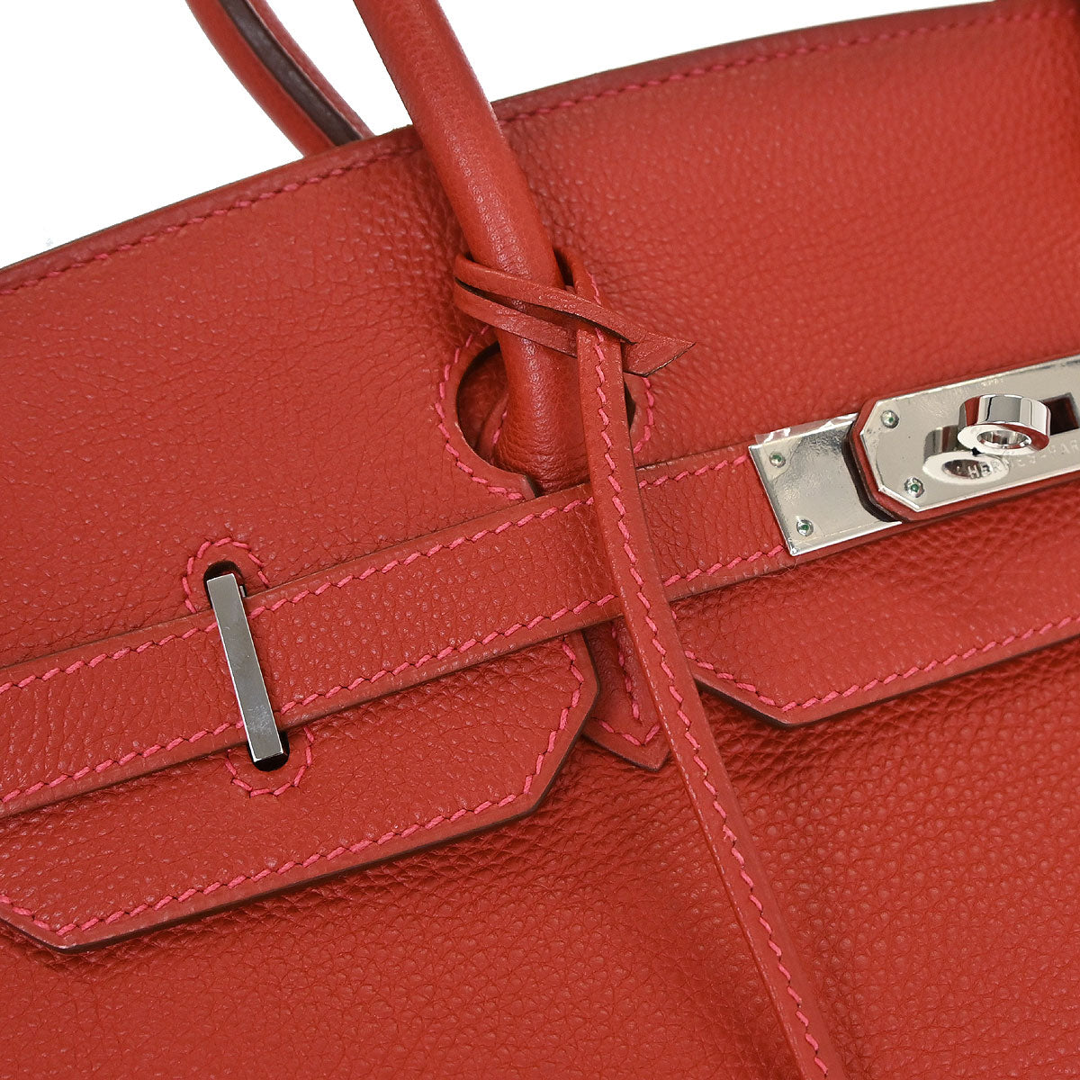 Hermes Vermilion Togo Birkin 35 Handbag