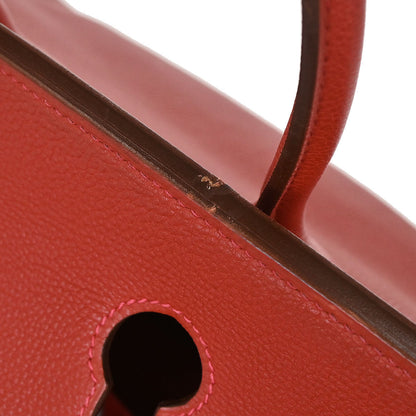 Hermes Vermilion Togo Birkin 35 Handbag