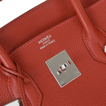 Hermes Vermilion Togo Birkin 35 Handbag