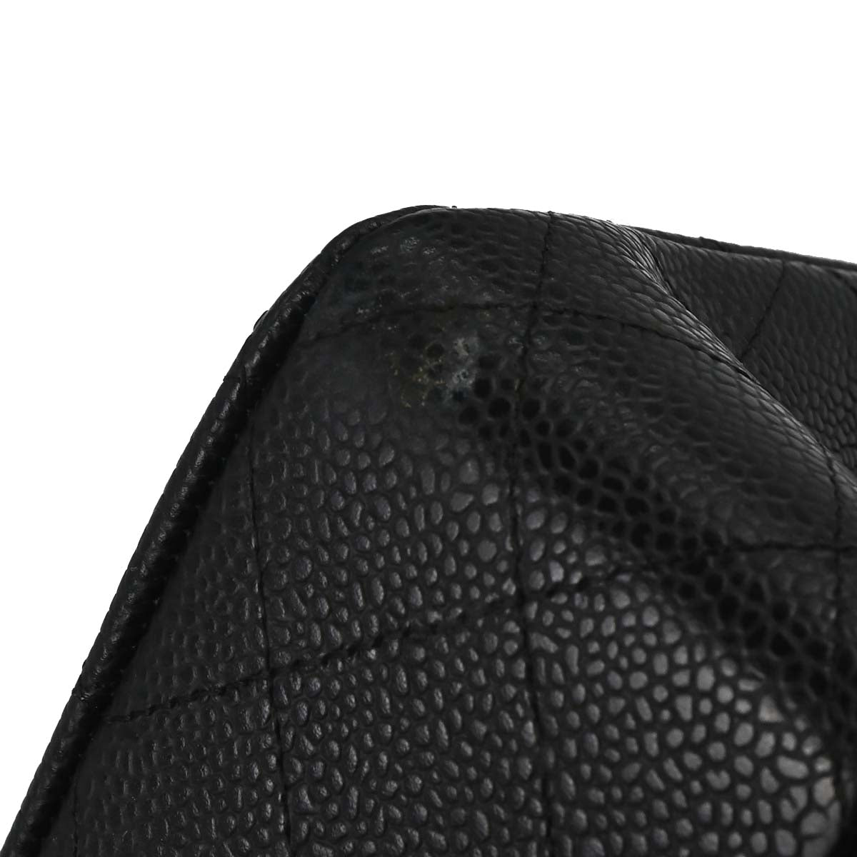 Chanel 2006-2008 Black Caviar Skin Medium Classic Double Flap Shoulder Bag