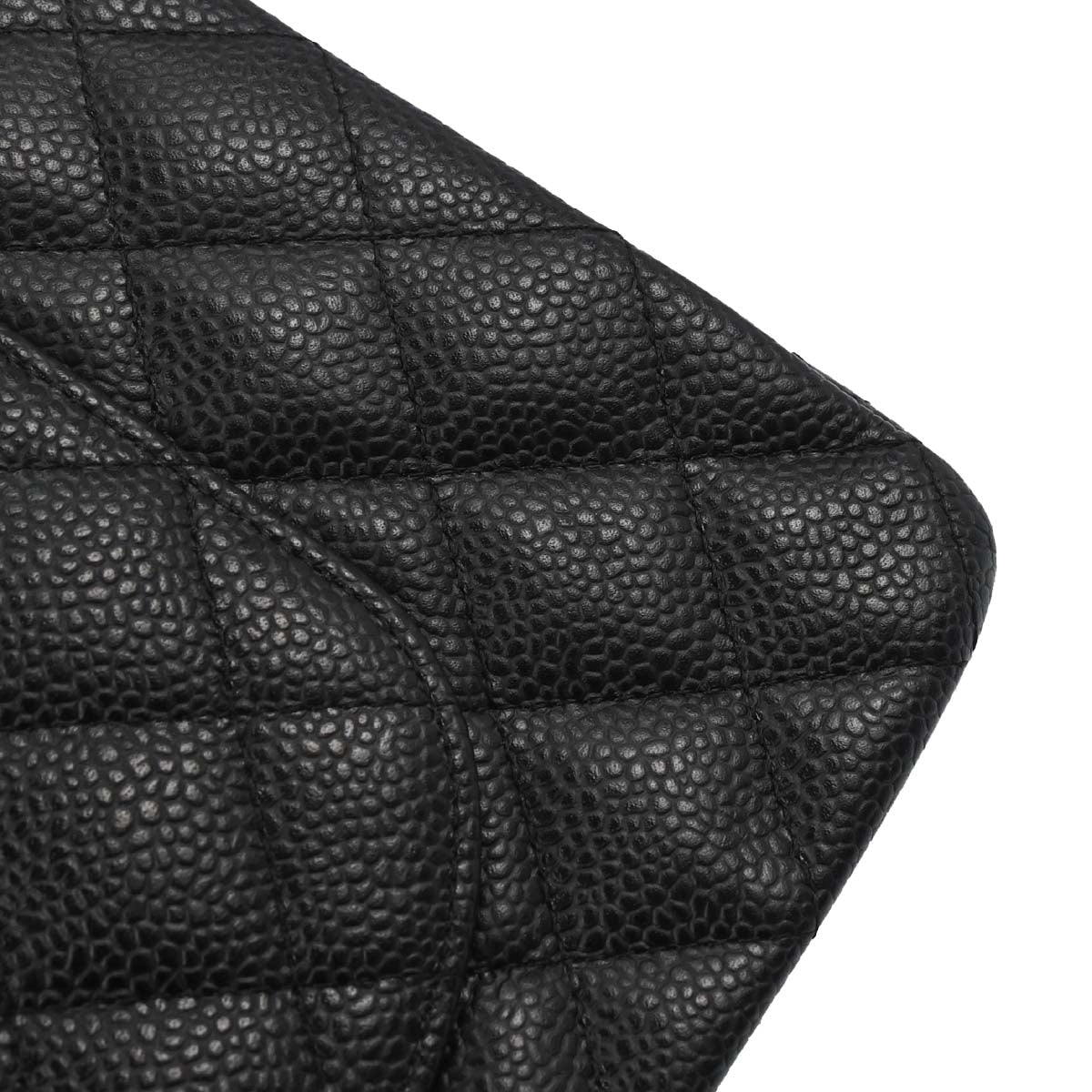 Chanel 2006-2008 Black Caviar Skin Medium Classic Double Flap Shoulder Bag