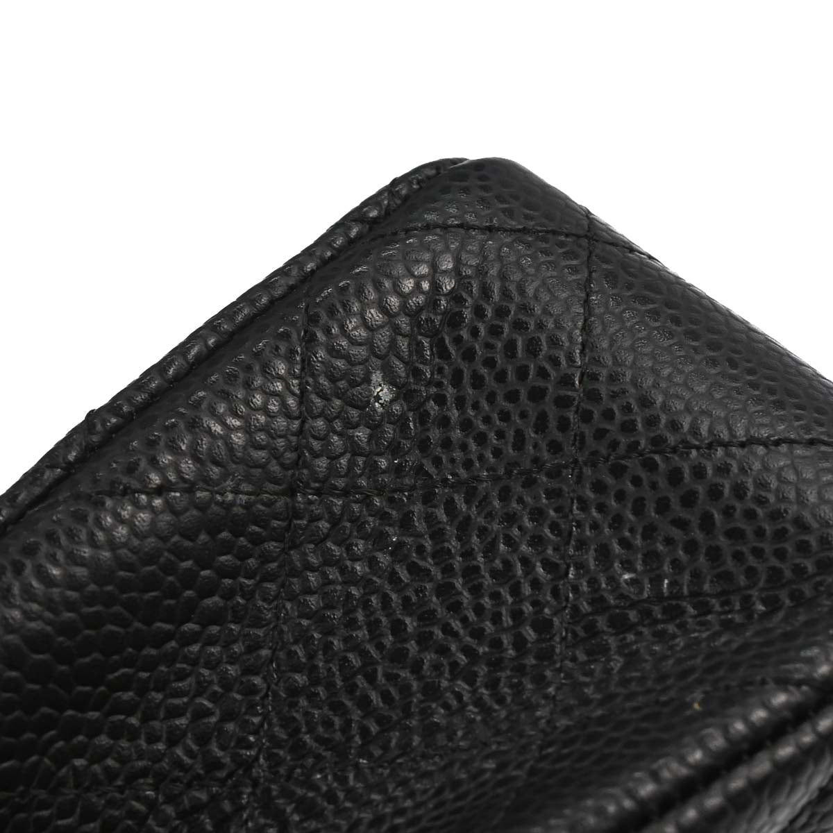 Chanel 2006-2008 Black Caviar Skin Medium Classic Double Flap Shoulder Bag