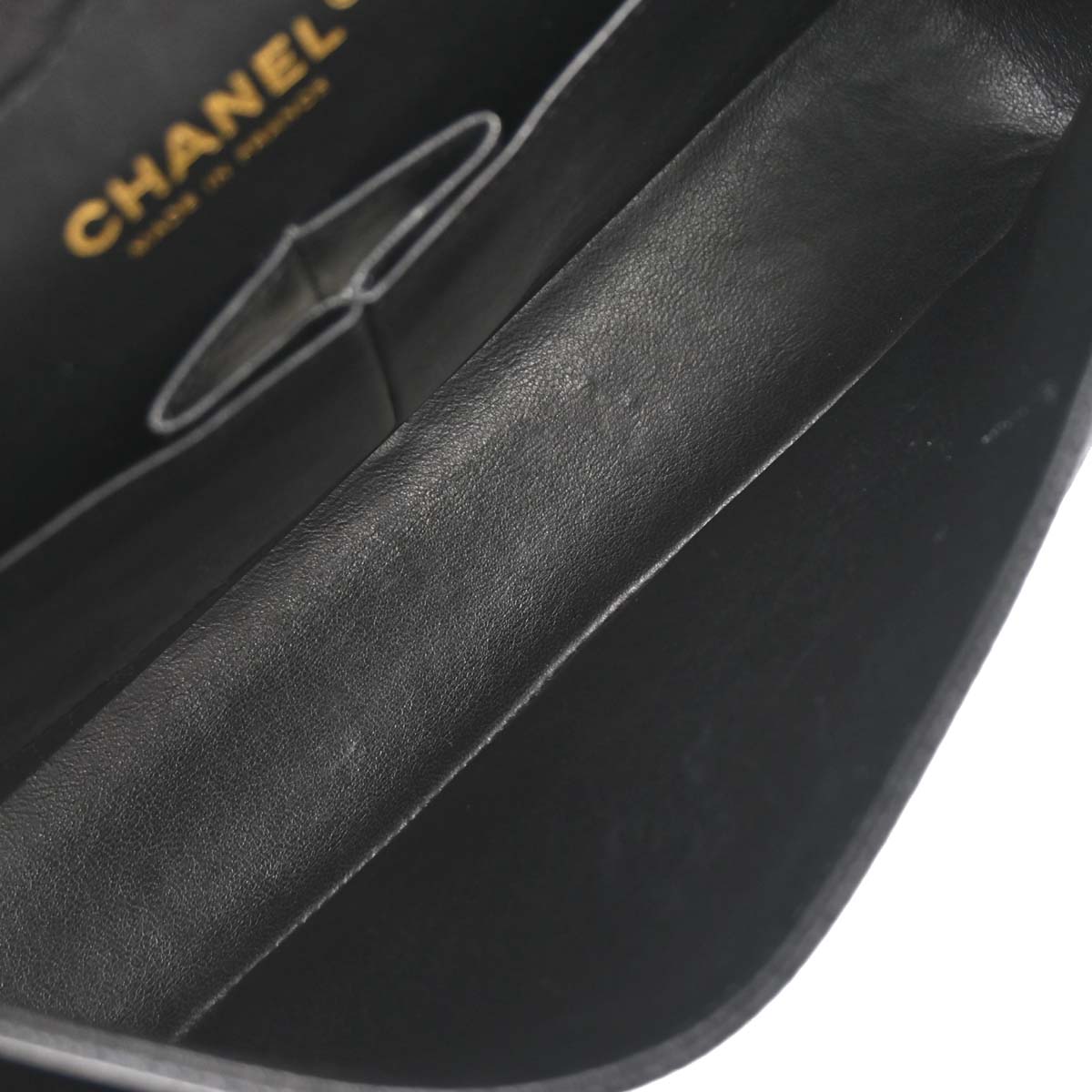 Chanel 2006-2008 Black Caviar Skin Medium Classic Double Flap Shoulder Bag