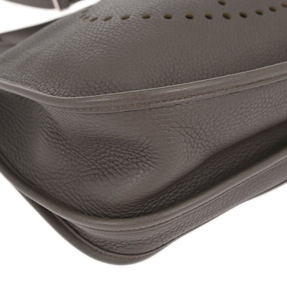 Hermes Taupe Taurillon Clemence Evelyne 3 33 GM Shoulder Bag