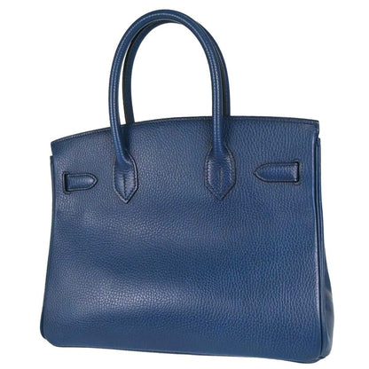 Hermes Blue Ardennes Birkin 30 Handbag