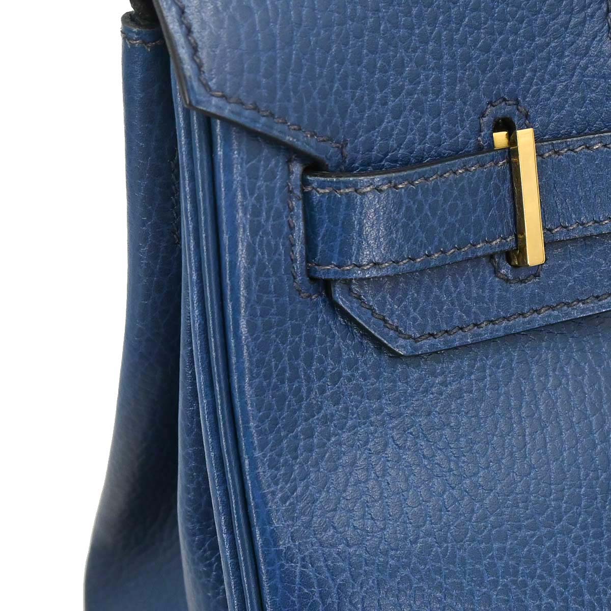 Hermes Blue Ardennes Birkin 30 Handbag