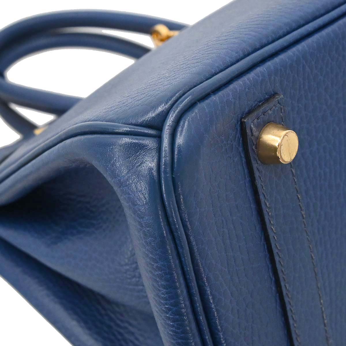 Hermes Blue Ardennes Birkin 30 Handbag