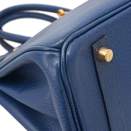 Hermes Blue Ardennes Birkin 30 Handbag