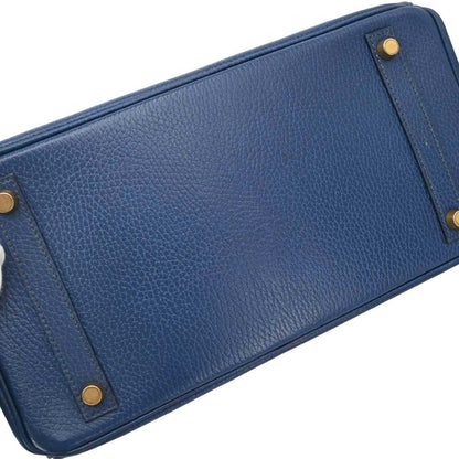 Hermes Blue Ardennes Birkin 30 Handbag