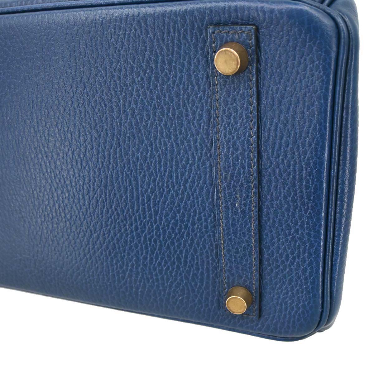 Hermes Blue Ardennes Birkin 30 Handbag
