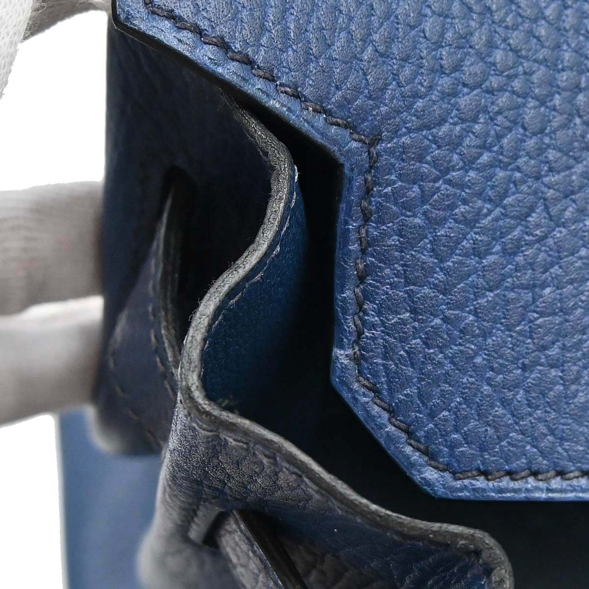 Hermes Blue Ardennes Birkin 30 Handbag