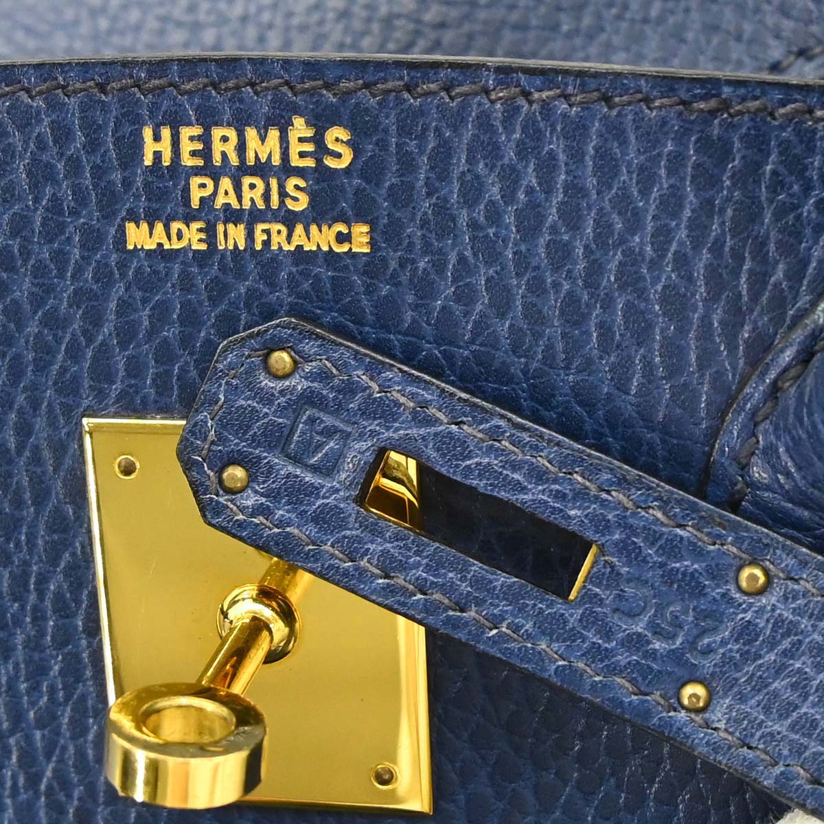 Hermes Blue Ardennes Birkin 30 Handbag