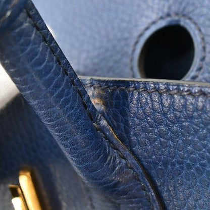 Hermes Blue Ardennes Birkin 30 Handbag