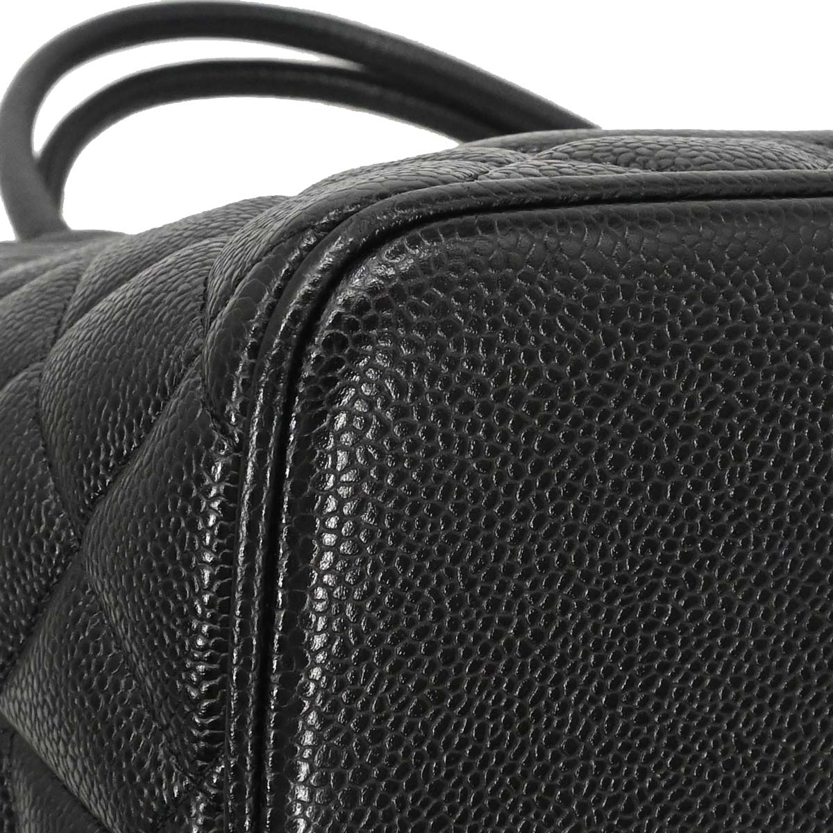 Chanel 2003-2004 Black Caviar Skin Medallion Tote Handbag