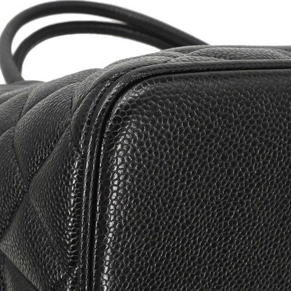 Chanel 2003-2004 Black Caviar Skin Medallion Tote Handbag
