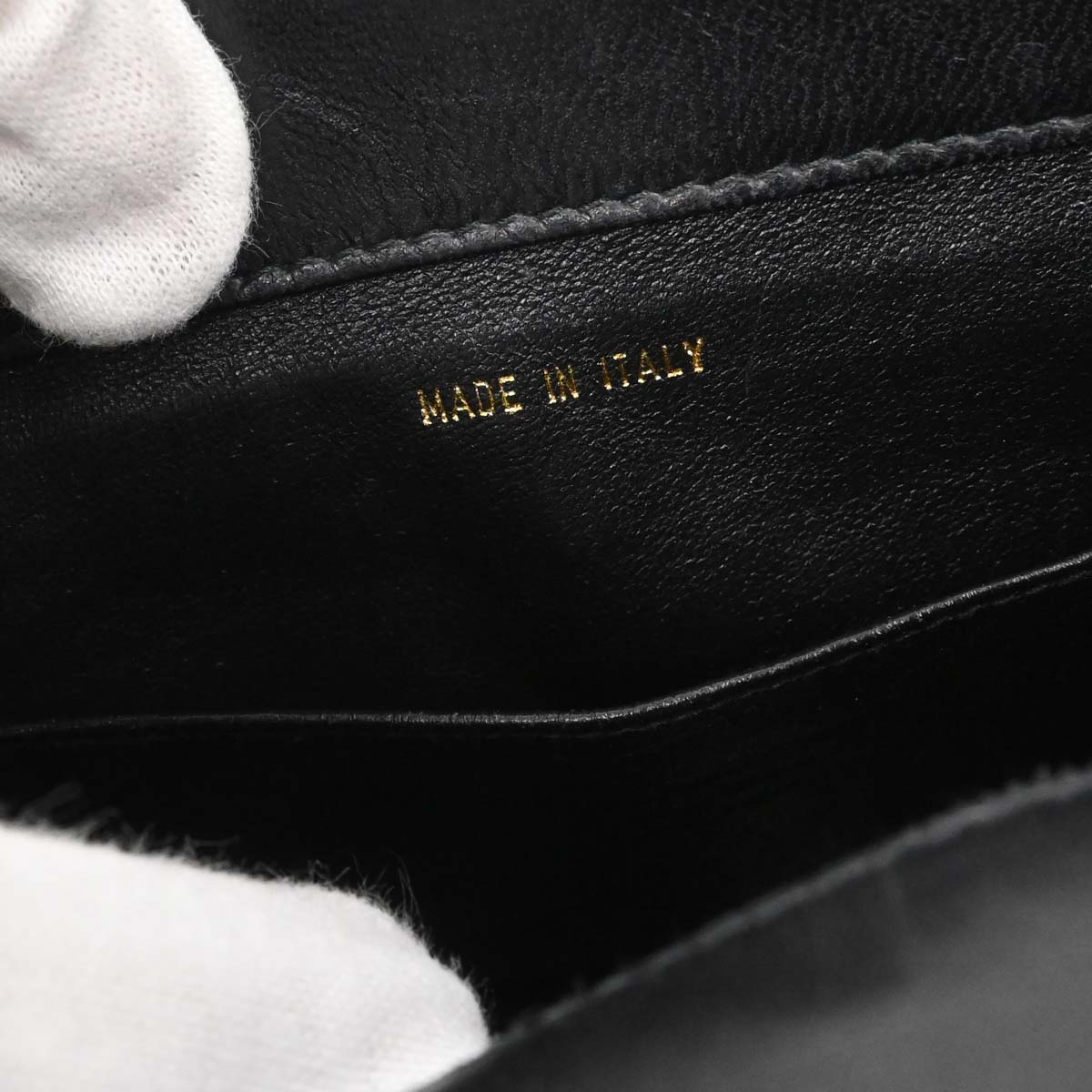 Chanel 1996-1997 Black Lambskin Straight Flap Shoulder Bag