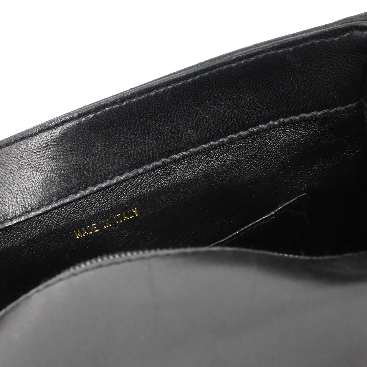 Chanel 1996-1997 Black Lambskin Straight Flap Shoulder Bag