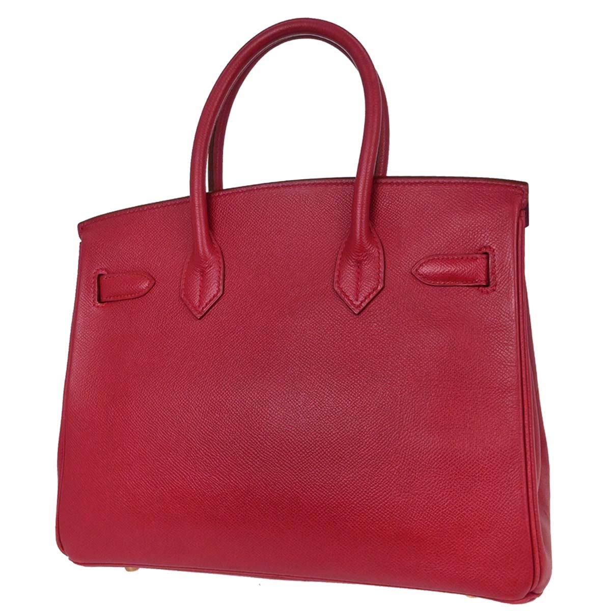 Hermes Rouge Vif Courchevel Birkin 30 Handbag