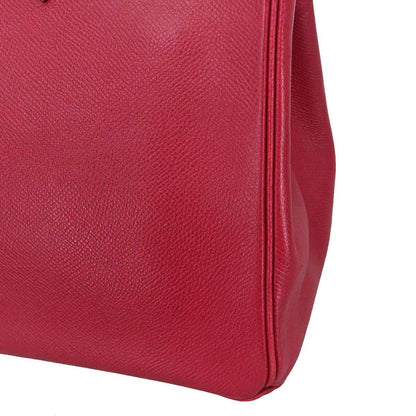 Hermes Rouge Vif Courchevel Birkin 30 Handbag