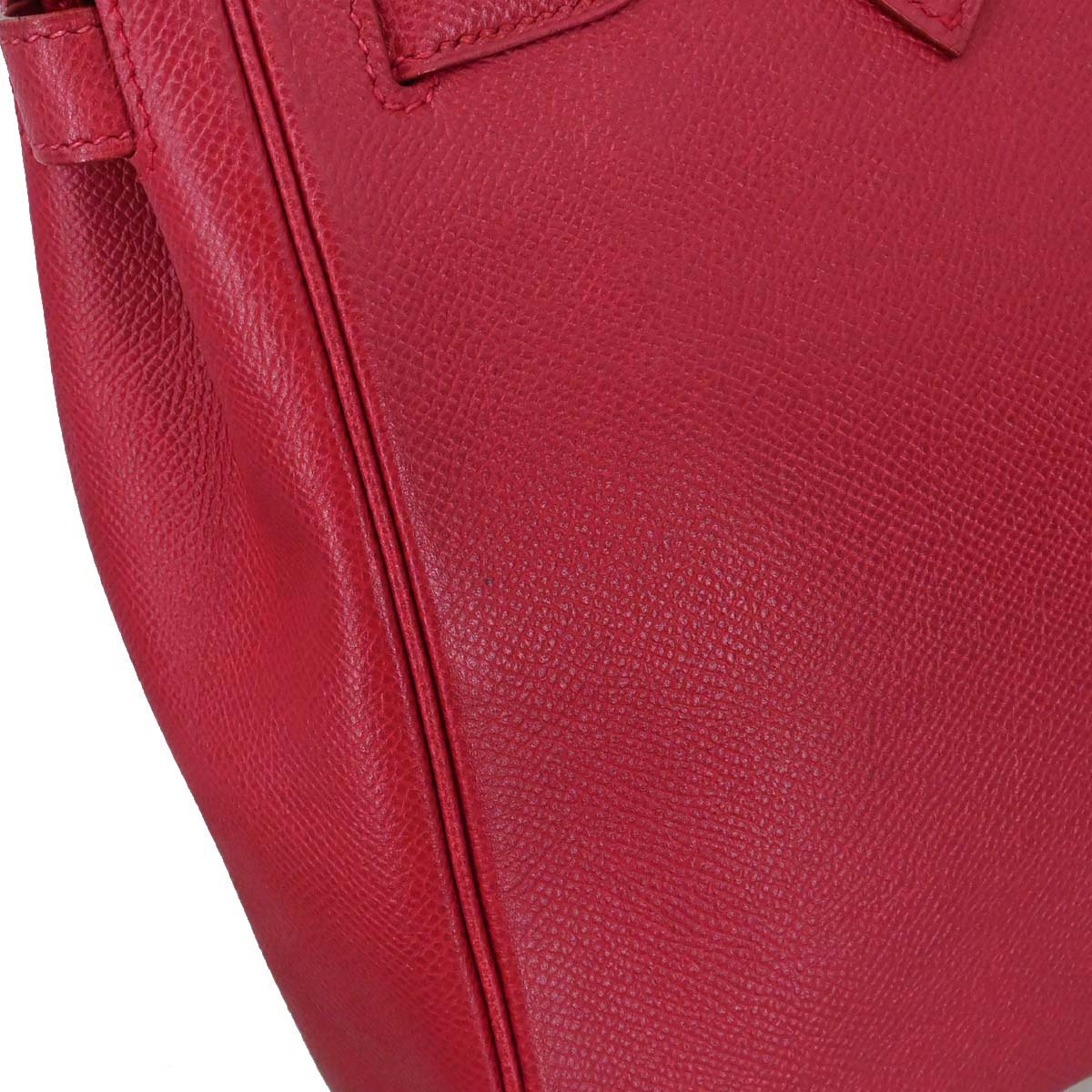 Hermes Rouge Vif Courchevel Birkin 30 Handbag
