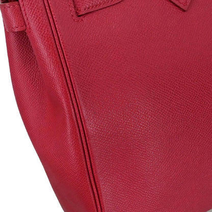 Hermes Rouge Vif Courchevel Birkin 30 Handbag